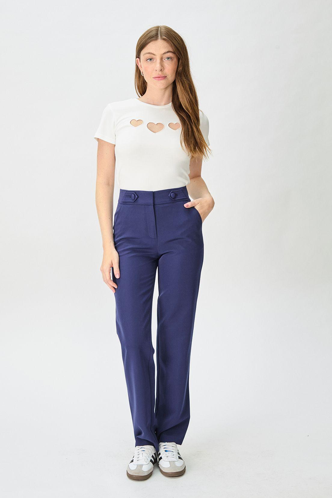 Pantalon Liso Azul iO 11020125006104-0