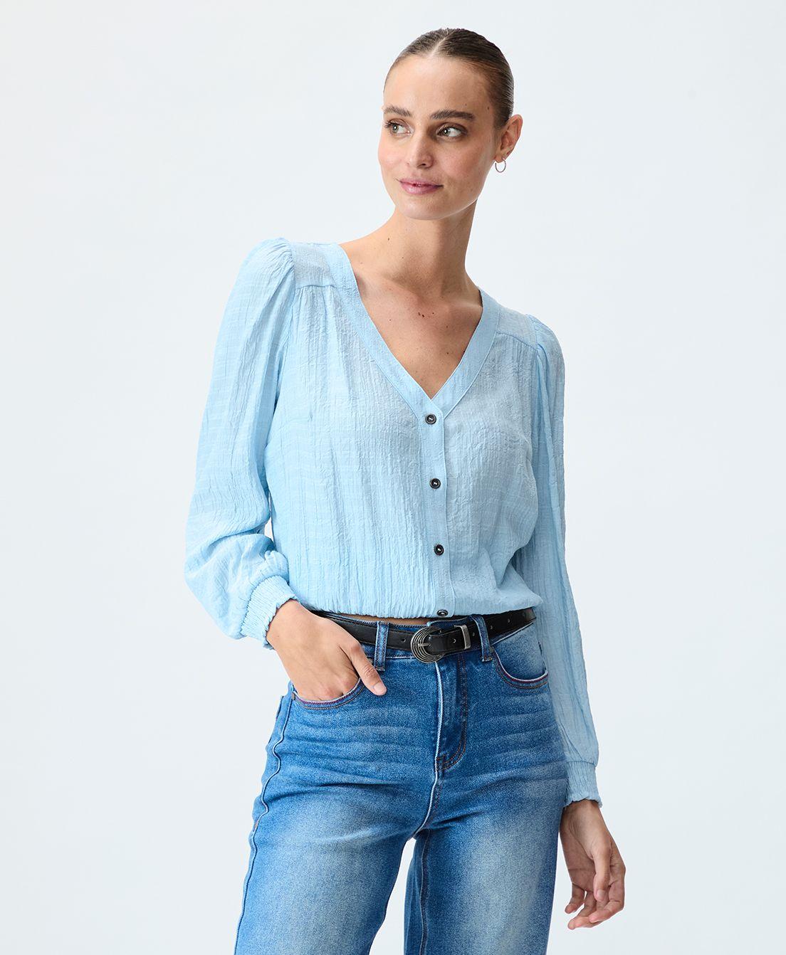 Blusa Lisa Celeste iO 14020125057110-0