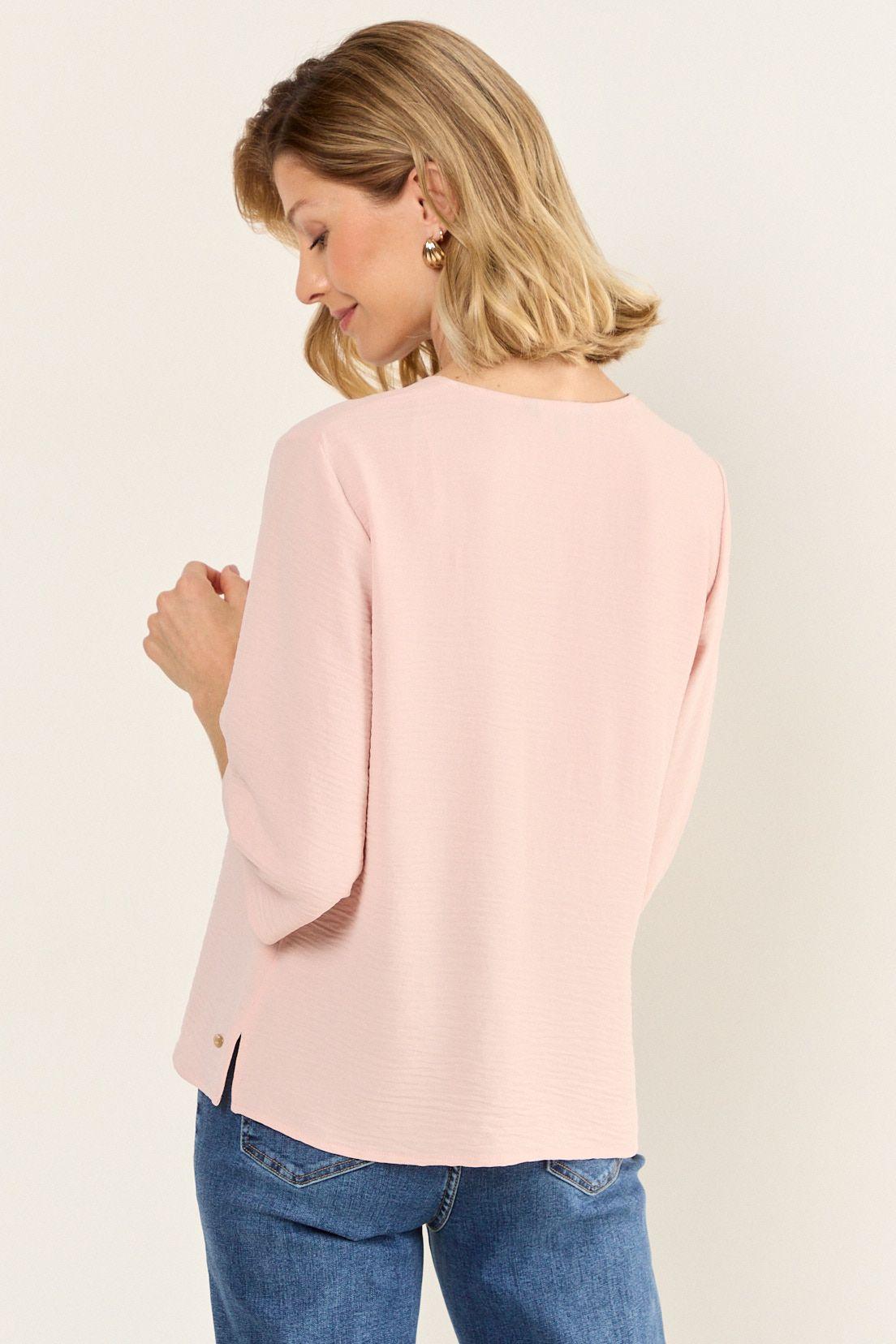 Blusa Escote V Rosa Ma Griffe 14002126051123-2