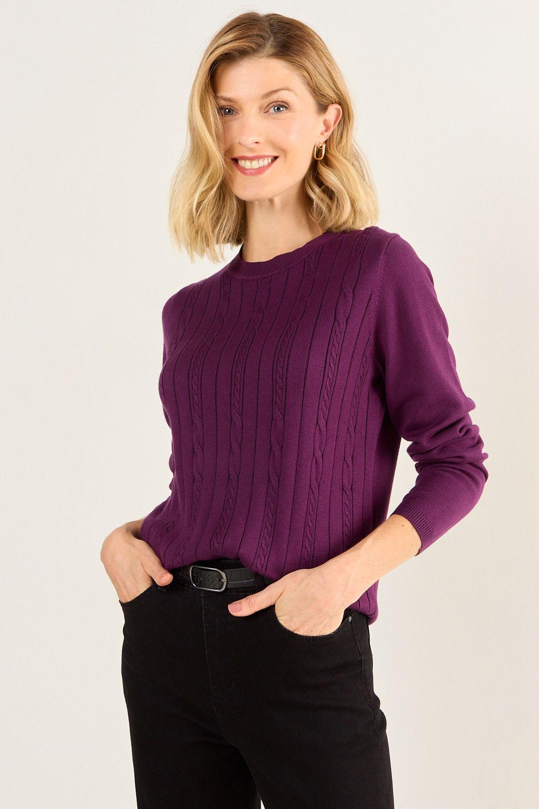 Tejido Escote Redondo Morado Ma Griffe 18102126002121-0