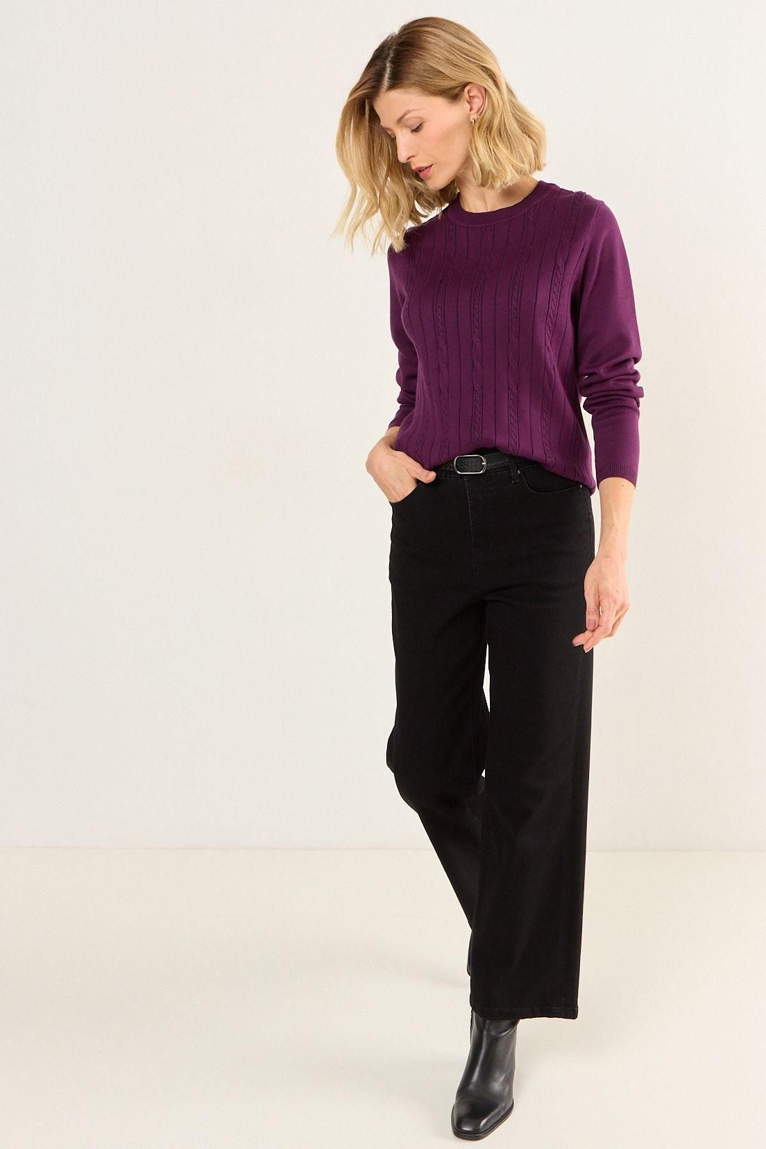 Tejido Escote Redondo Morado Ma Griffe 18102126002121-4