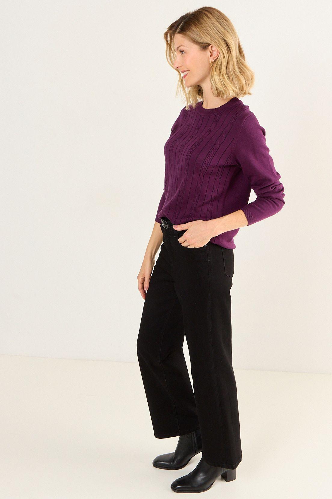 Tejido Escote Redondo Morado Ma Griffe 18102126002121-3