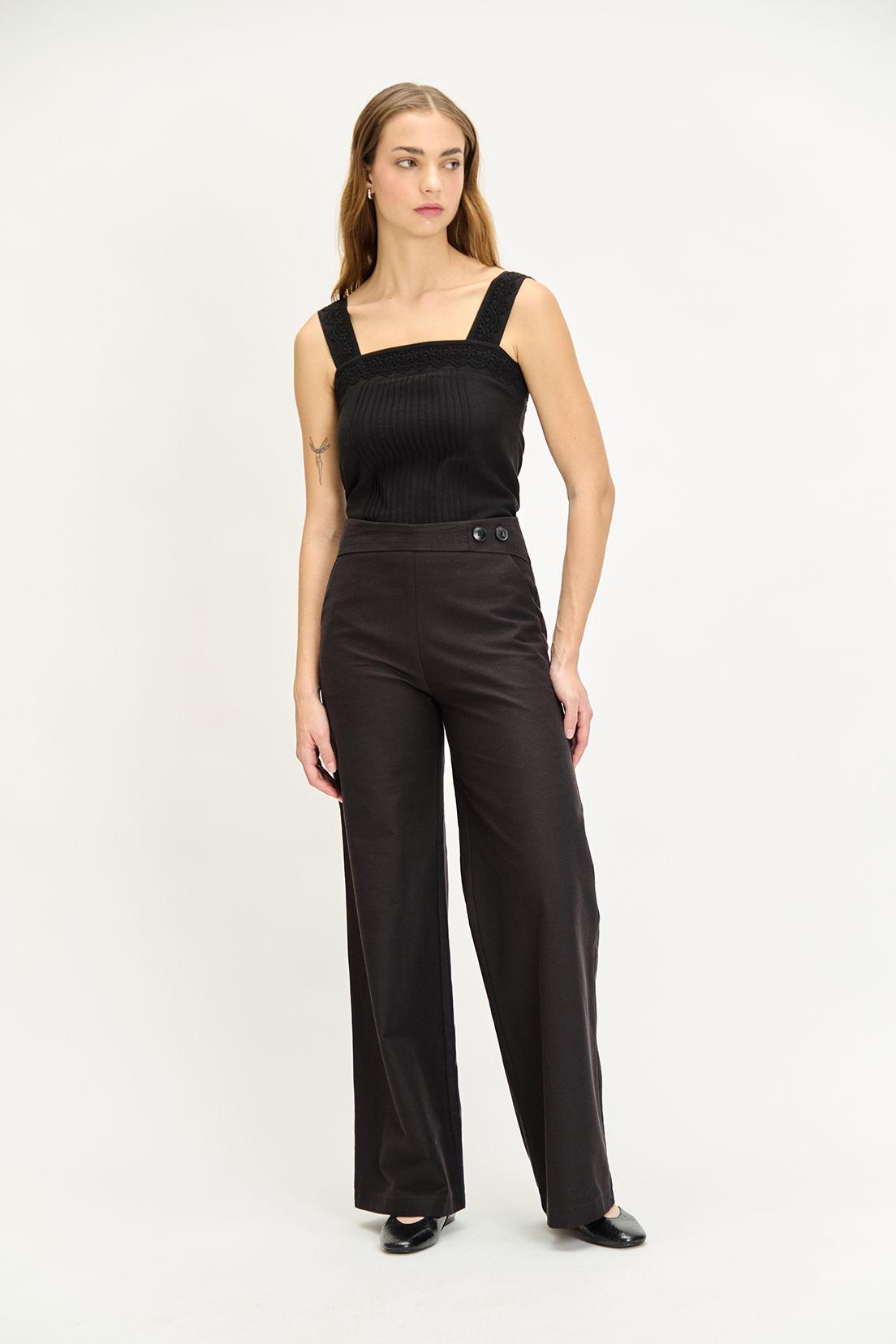 Pantalon Liso Negro iO 11020224058102-0