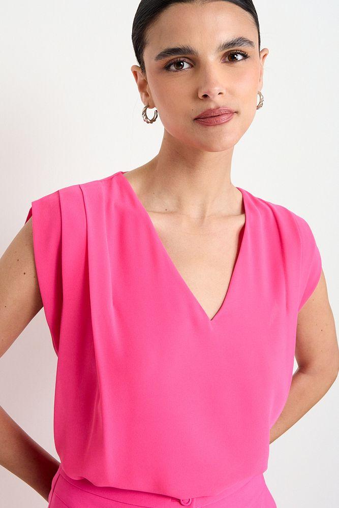 Blusa Lisa Sin Mangas Fucsia Ash 14007225013116-0