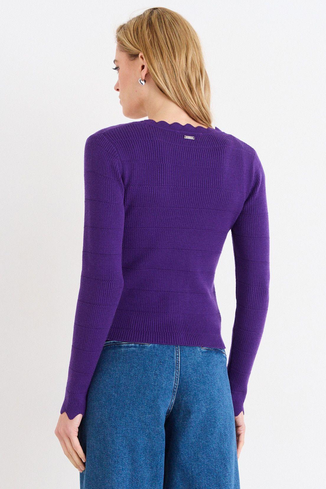 Cardigan Liso Morado Ash 18007226005121-2