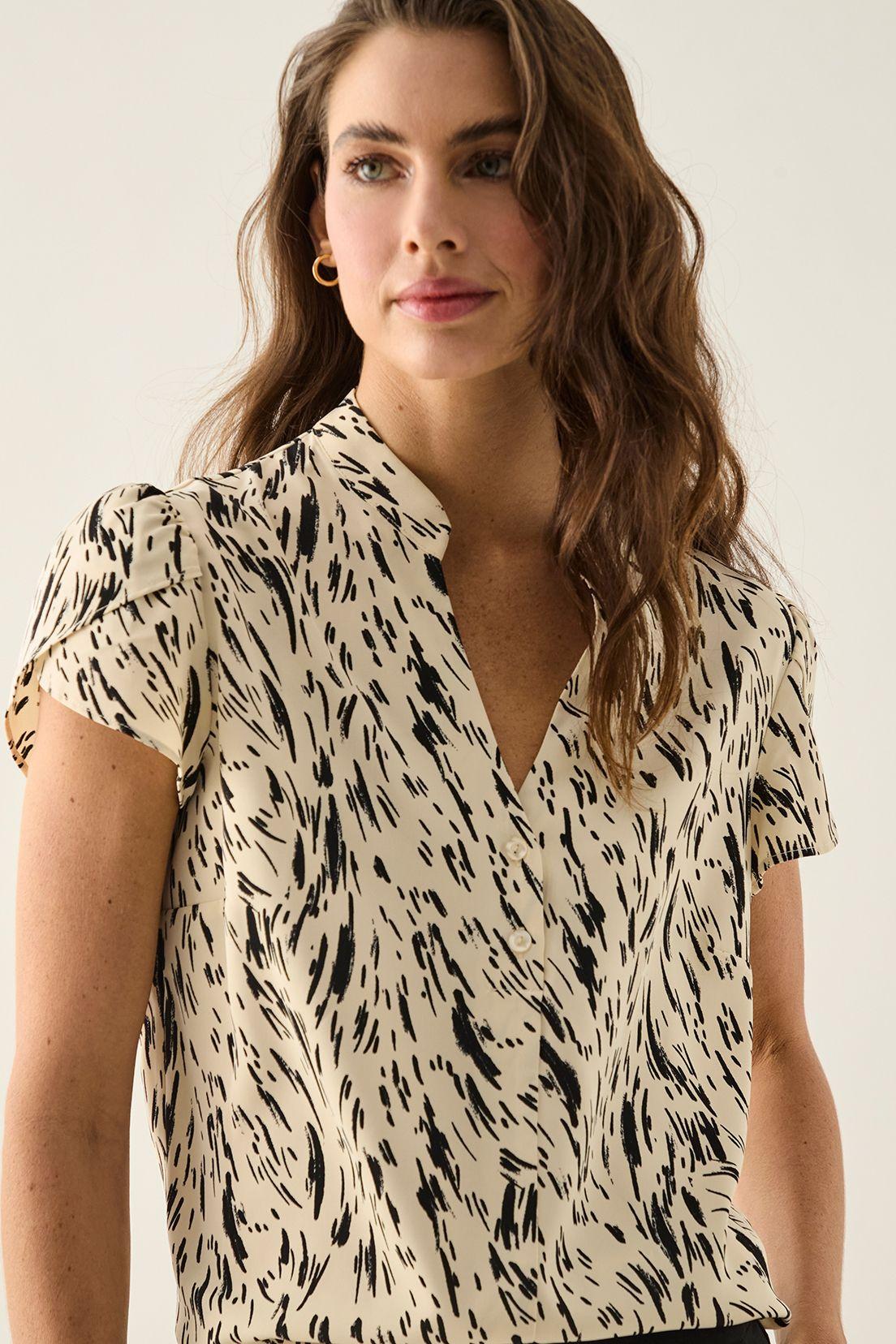 Blusa Estampada Beige Ash 14107125050106-1