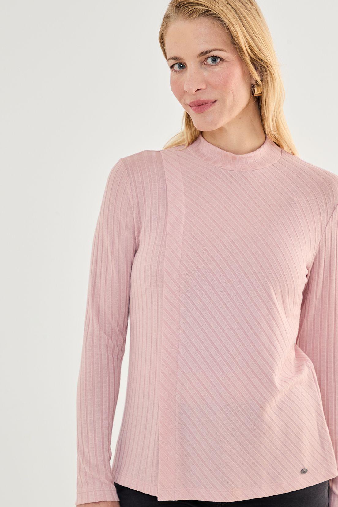 Polera Cuello Alto Rosado 14202125005123-0