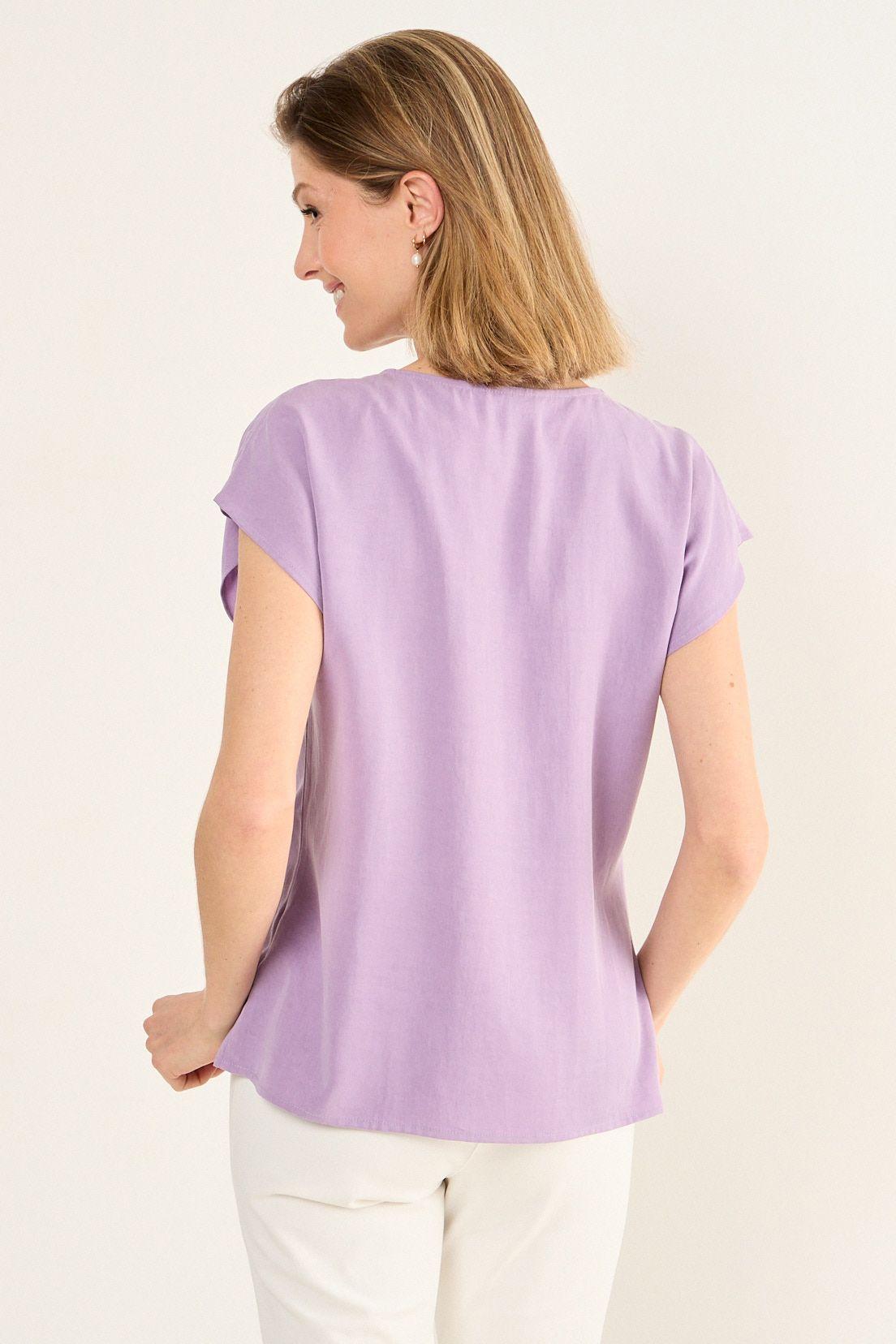 Blusa Escote En V Morado Ma Griffe 14002126001211-2