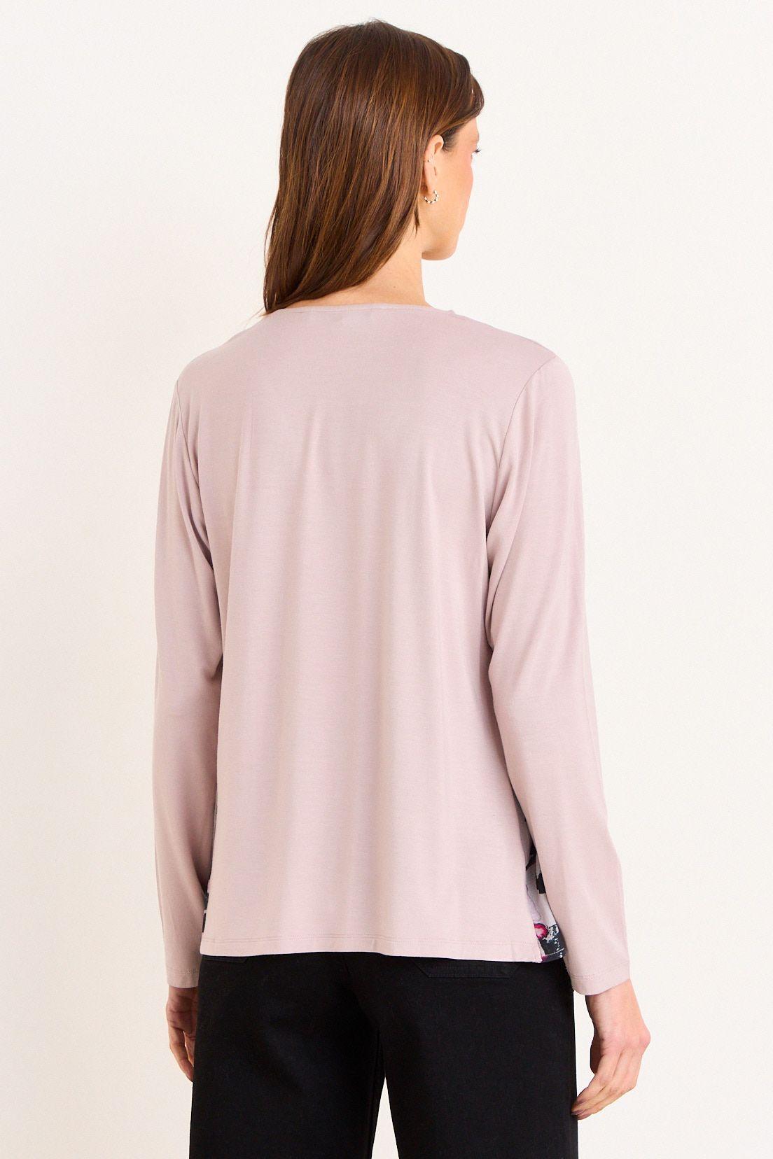 Polera Estampada Doble Tela Beige Ma Griffe 14602226001106-2