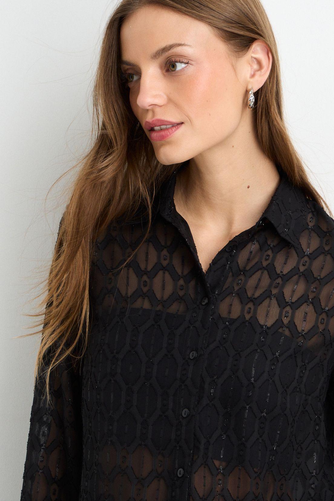 Blusas Manga Larga Negro iO 14120225051102-1