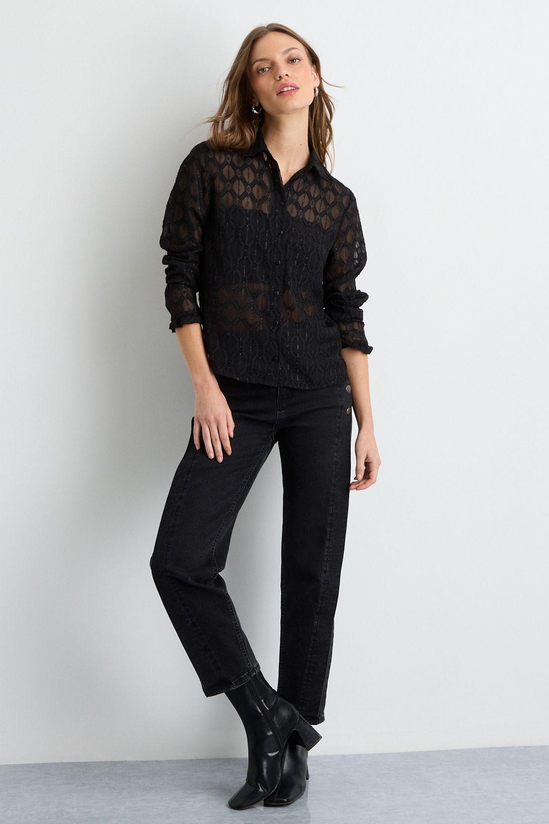 Blusas Manga Larga Negro iO 14120225051102-4