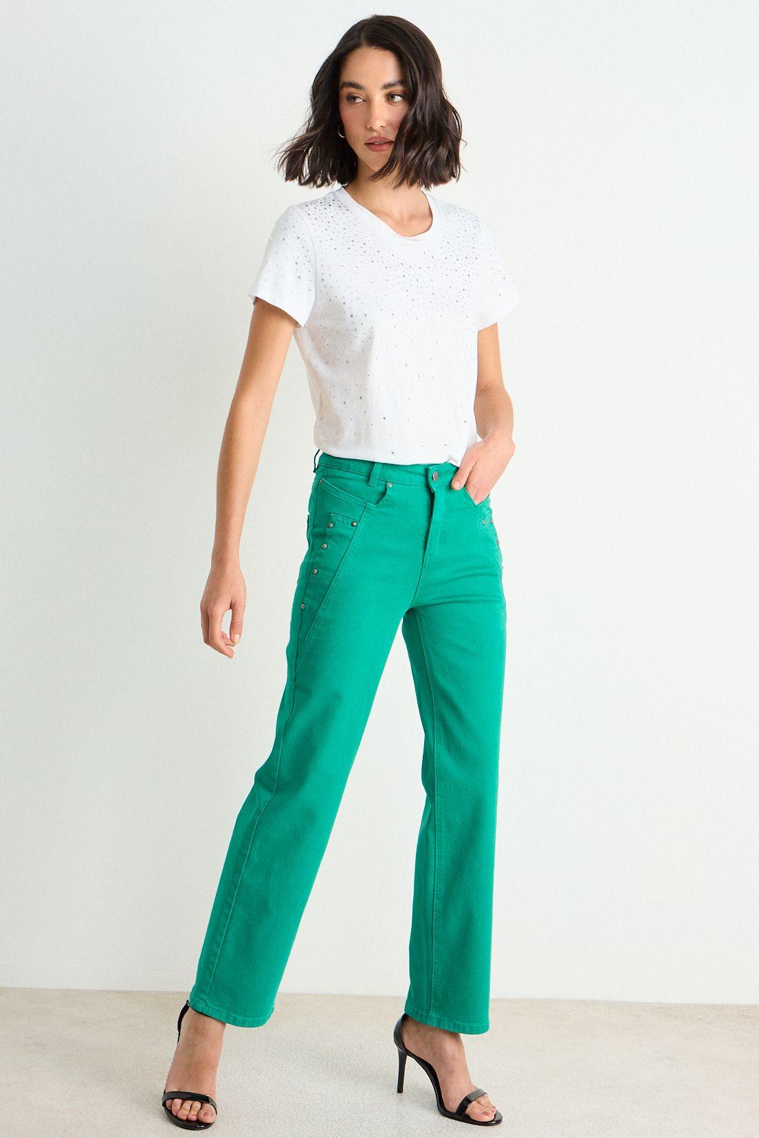 Straight Jeans Verde Oliva Ash 11307126001107-0