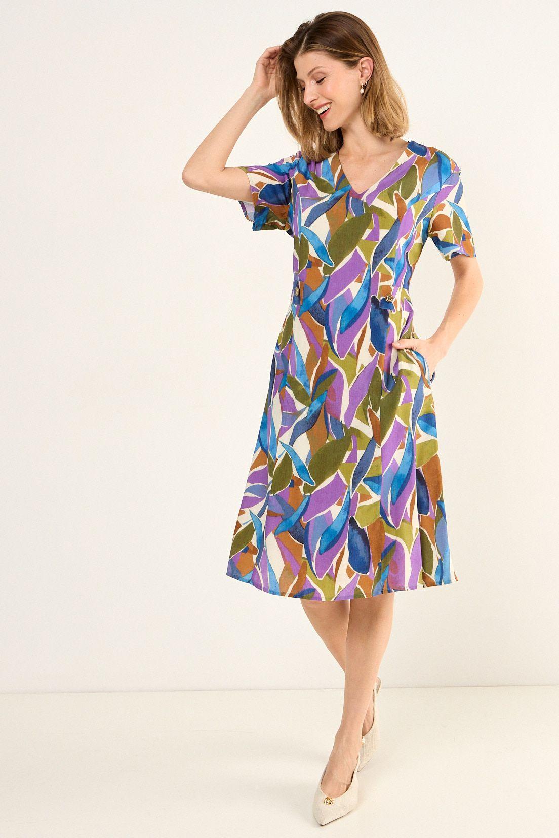 Vestido Estampado Morado Ma Griffe 13102126051211-0