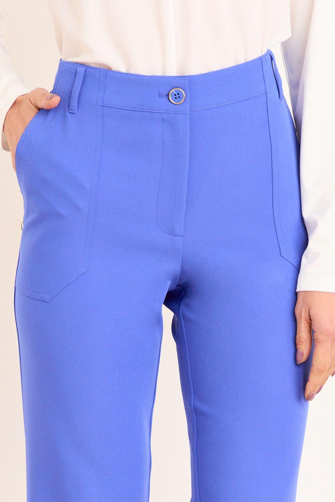 Pantalon Recto Con Bolsillos Parche Azul Ma Griffe 11002226001134-2
