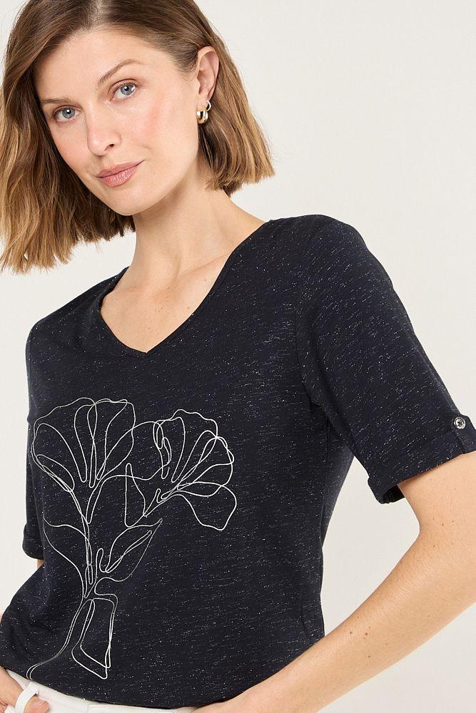 Polera Manga Corta Azul Ma Griffe 14302225055104-0