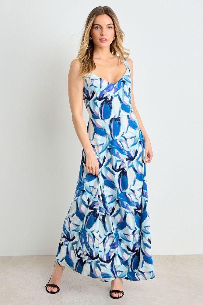 Vestido Largo Fantasia Celeste Ash 13507225055110-0