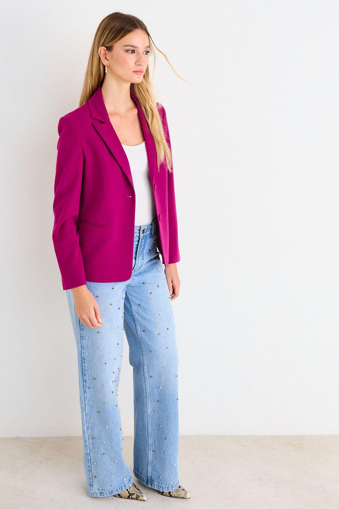 Blazer Liso De Linea Clasica Fucsia Ash 16007226050112-4
