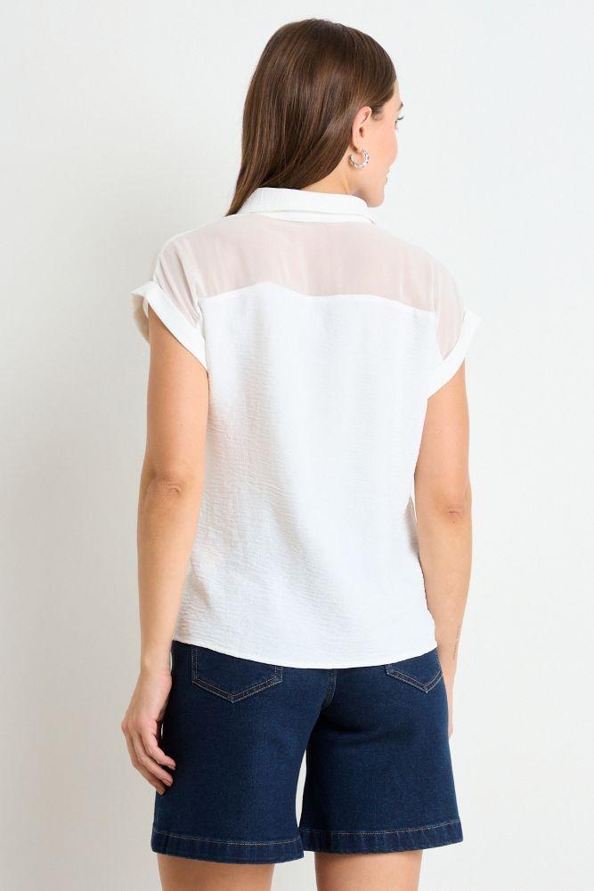 Blusa Camisera Manga Corta Crudo Ash 14007225016105-2