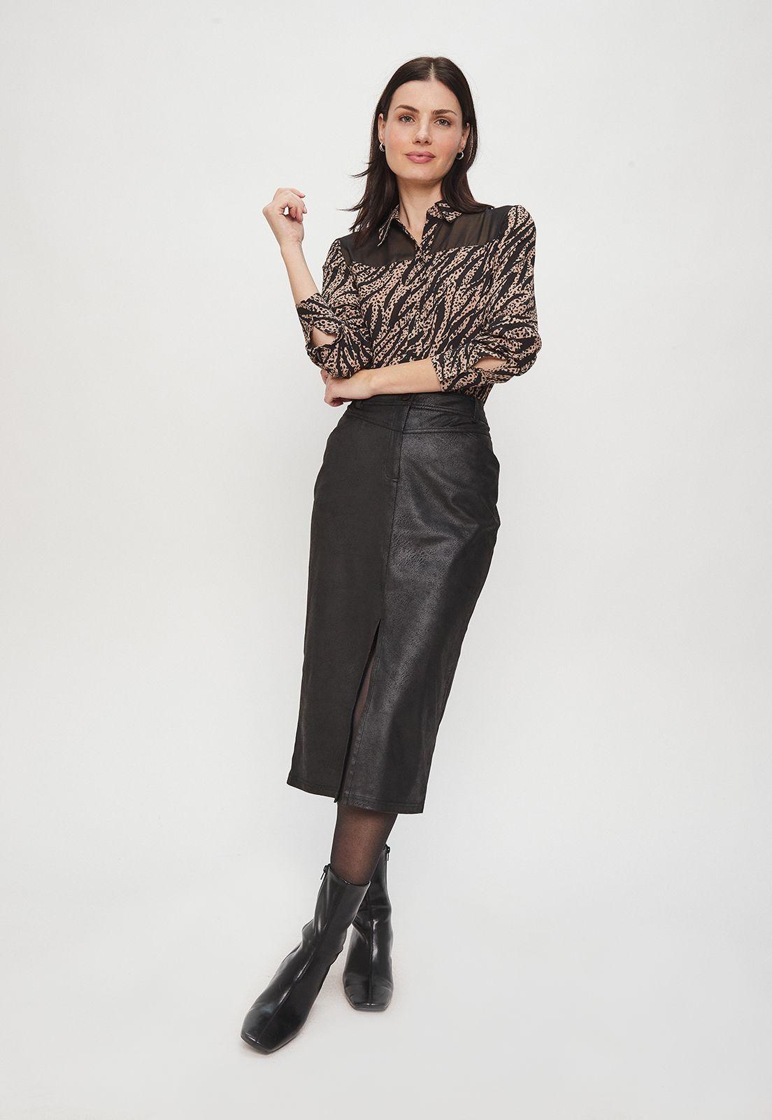 Falda Larga Lisa Negro Ash 12307224001102-0