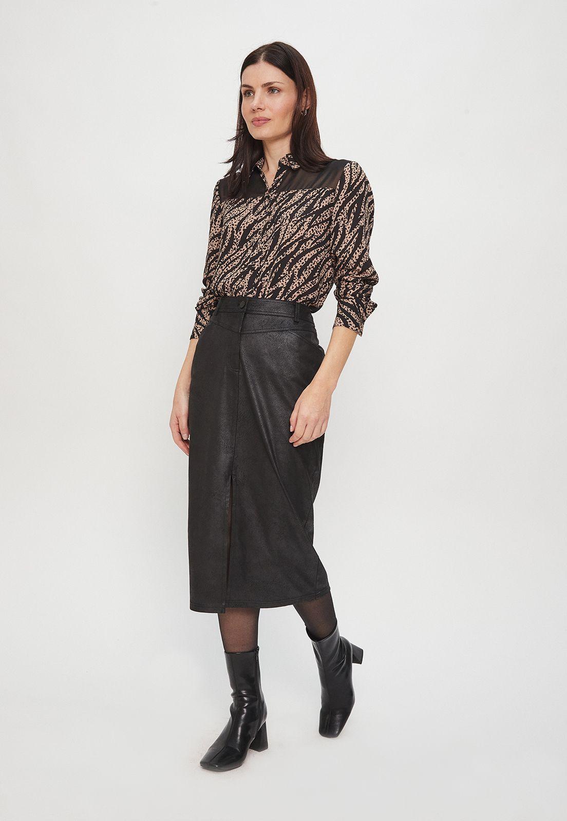 Falda Larga Lisa Negro Ash 12307224001102-3