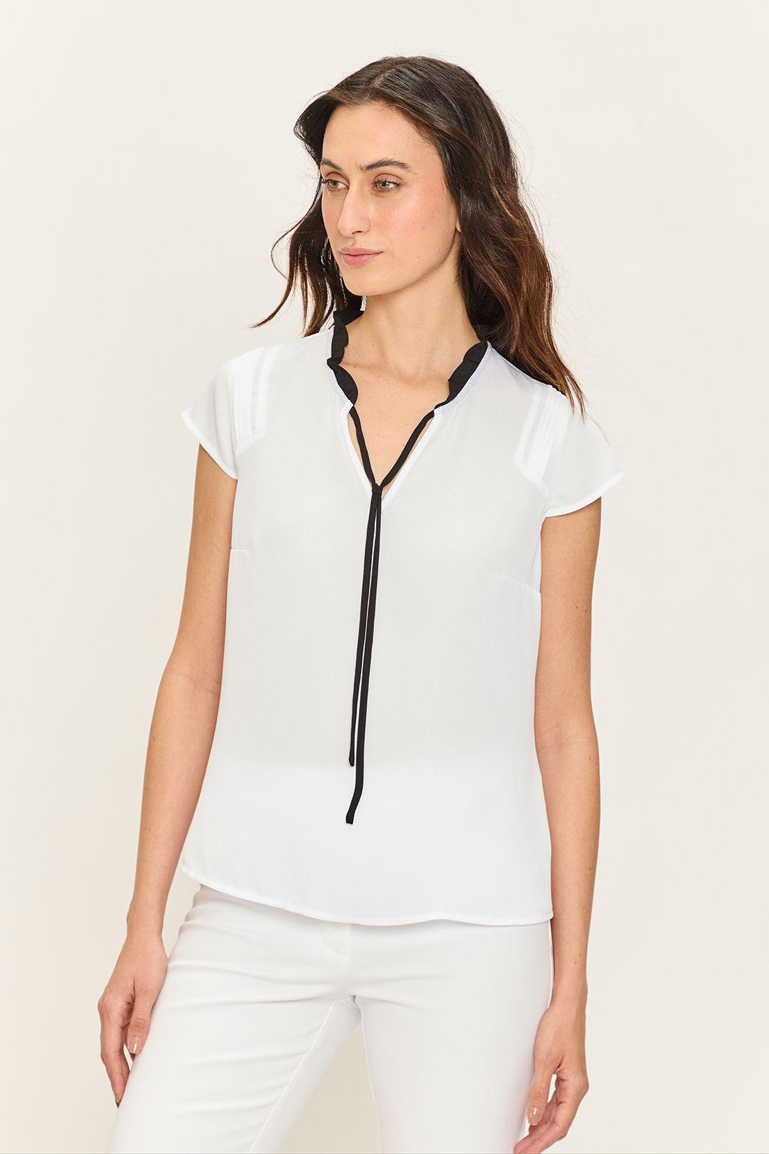 Blusa Corbatin Bicolor Crudo Ash 14007224060105-0