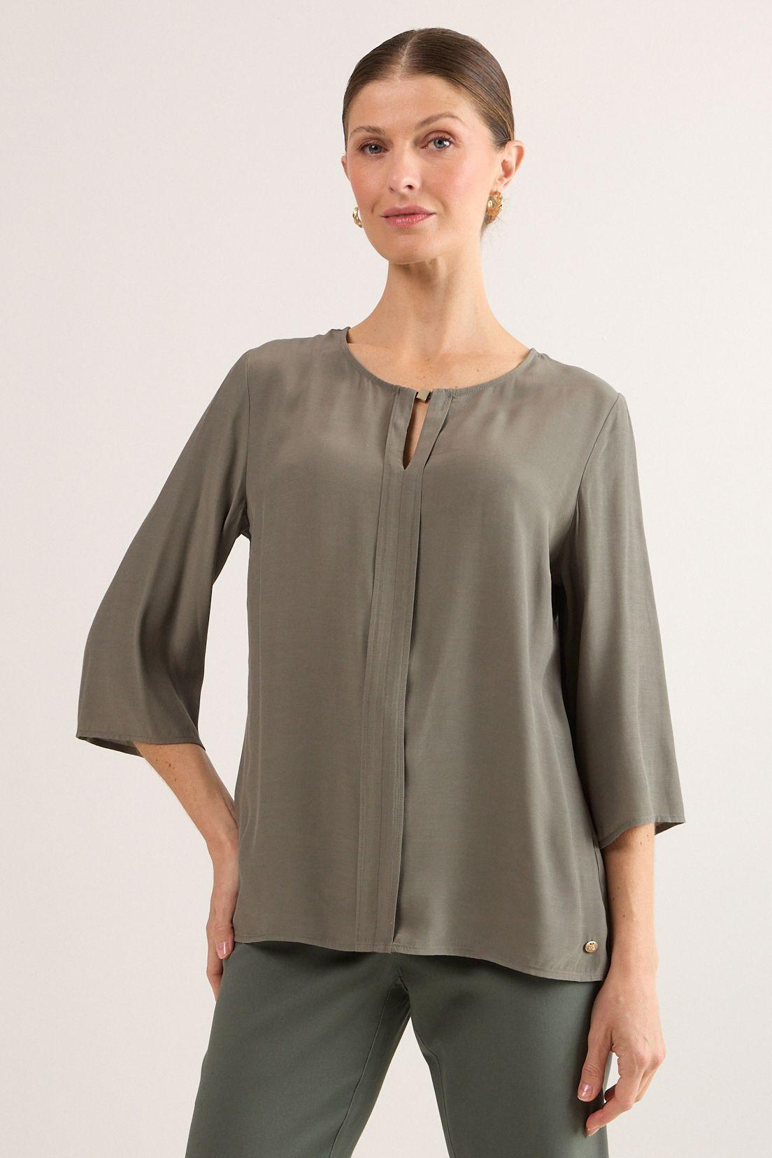 Blusas Manga Larga Avellana Ma Griffe 14002225002126-0