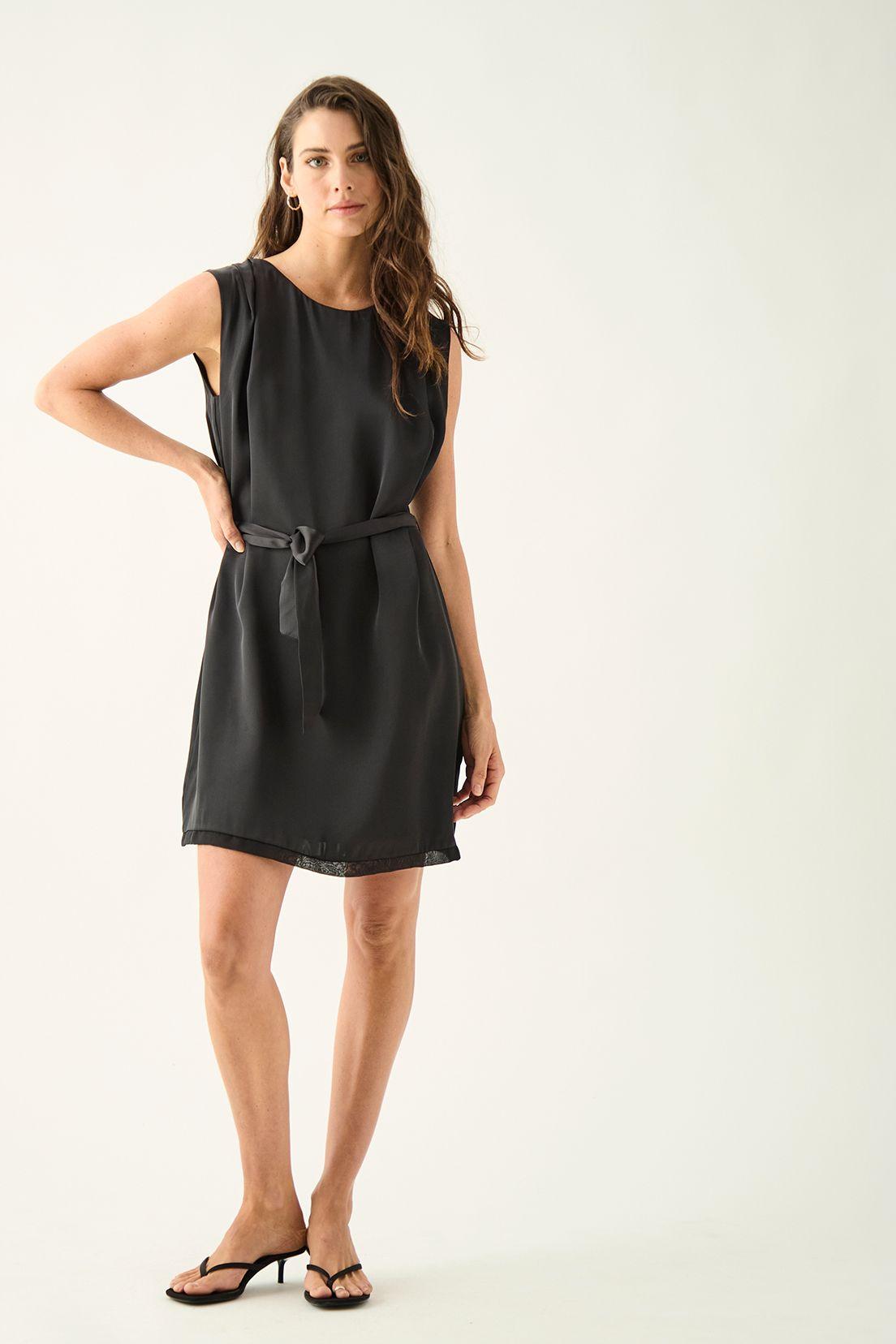Vestido Liso Negro 13007125051102-0
