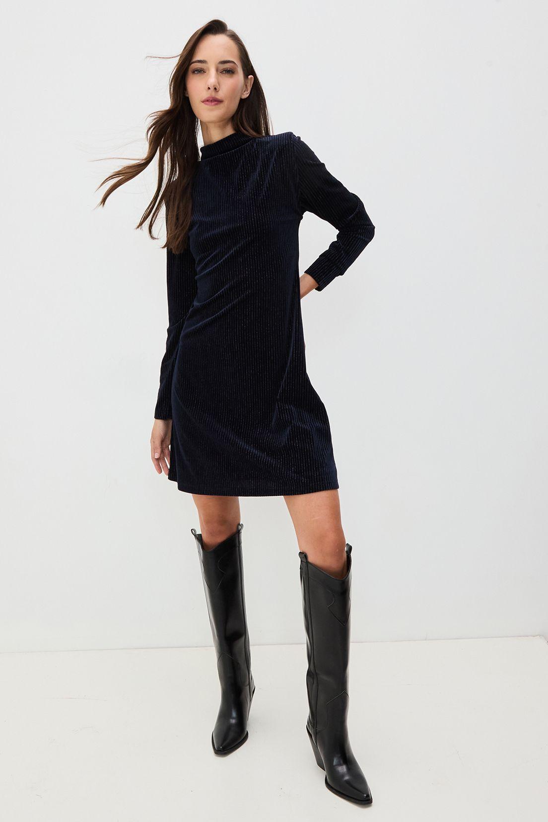 Vestido Liso Azul 13020125005104-1