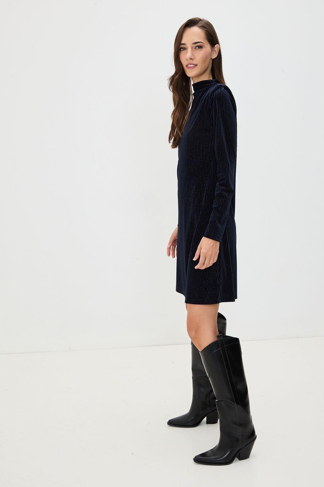 Vestido Liso Azul 13020125005104-3