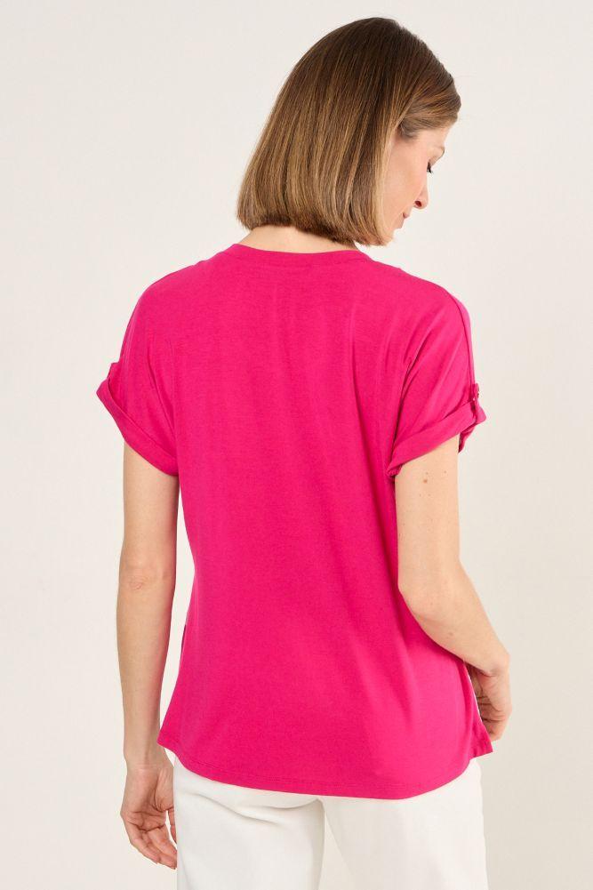 Polera Doble Tela Estampada Coral Ma Griffe 14602225001133-2