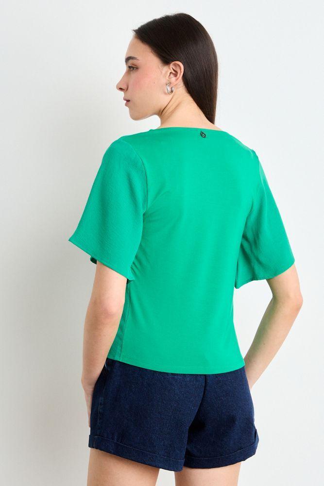 Polera Manga Corta Verde Oliva iO 14220225073107-2