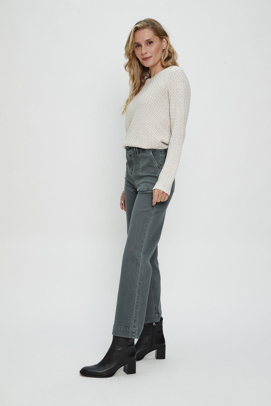 Jeans Liso verde musgo Ma Griffe 11302224003107-3