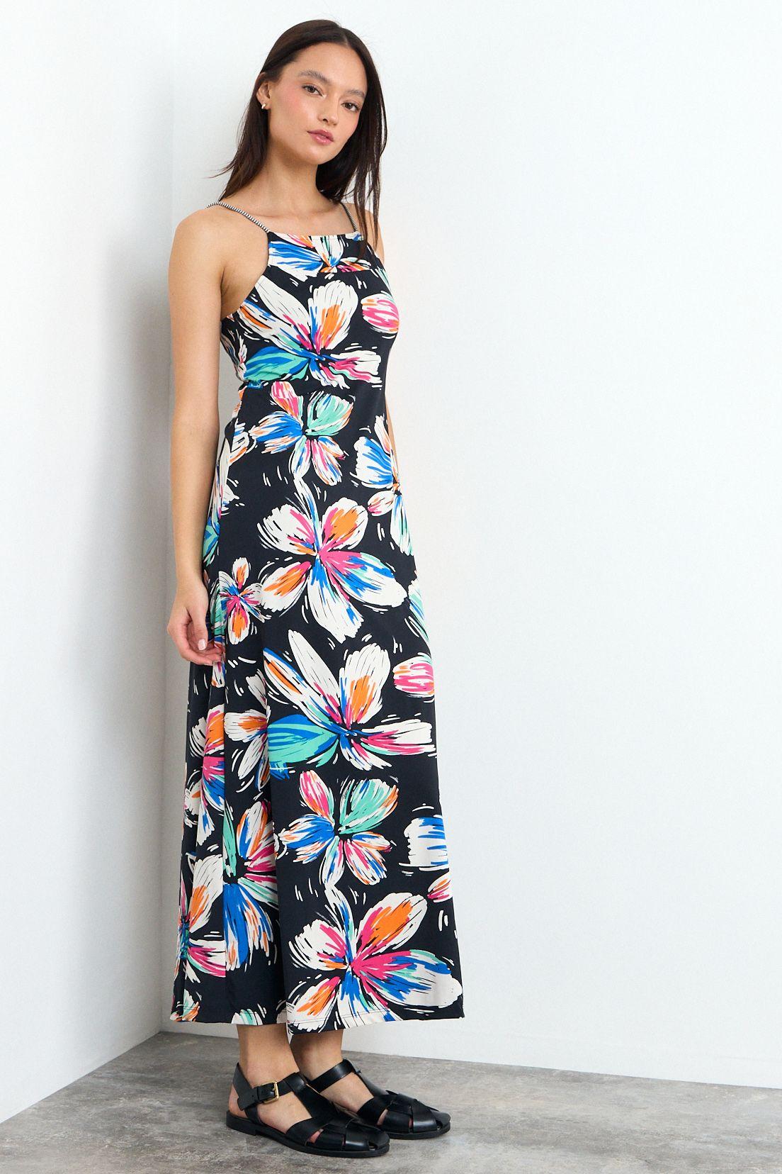 Vestido Fantasia Largo Negro iO 13520225056102-4