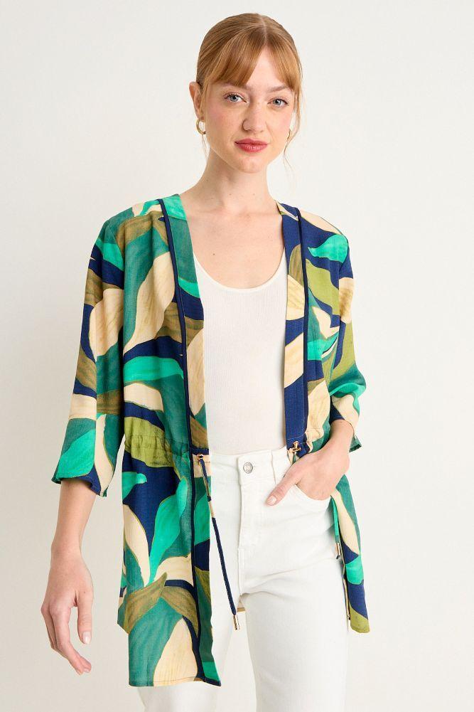 Kimono Estampado Azul Marino Ma Griffe 15502225055104-1