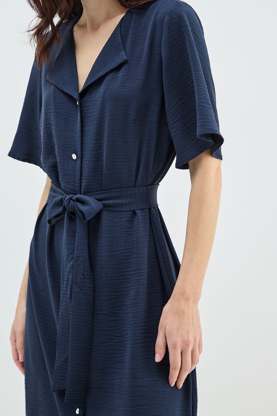 Vestido Abotonado Azul Ma Griffe 13002224005104-1