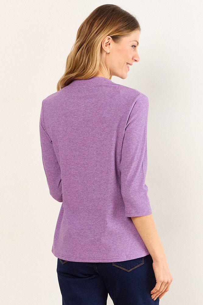 Polera Rib Acanalado Morado Ma Griffe 14202226053121-2