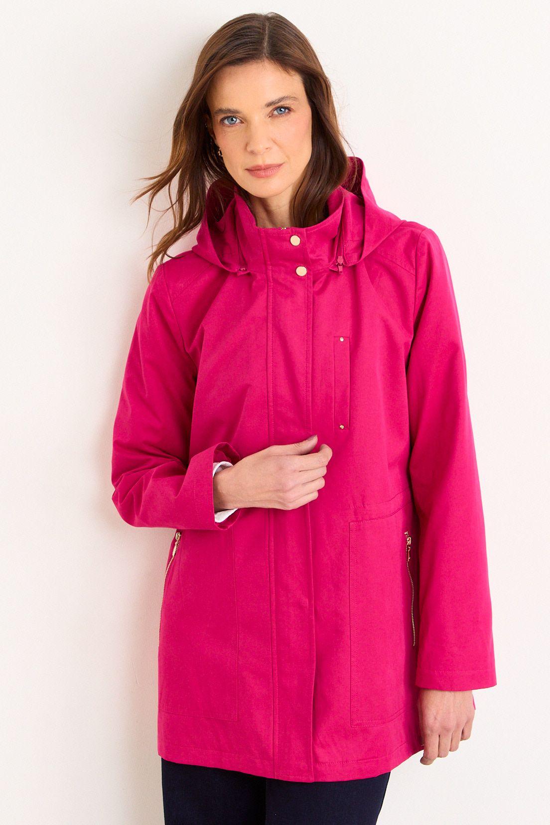 Trench Sport Con Gorro Desmontable Fucsia Ma Griffe 17402226002116-0