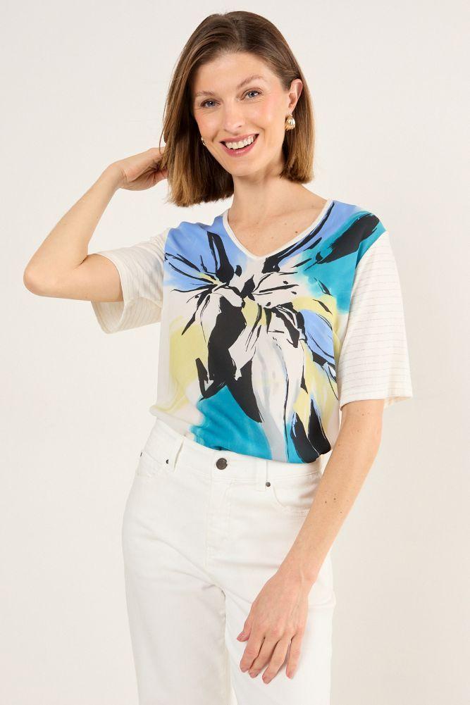 Polera Estampada Blanco Ma Griffe 14602225003101-1