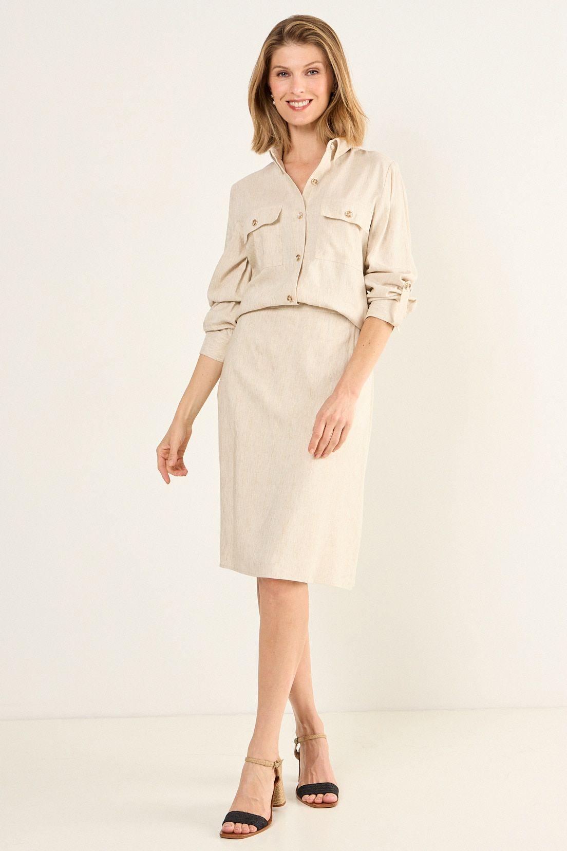 Casaca Lino Beige Ma Griffe 17502126001106-4