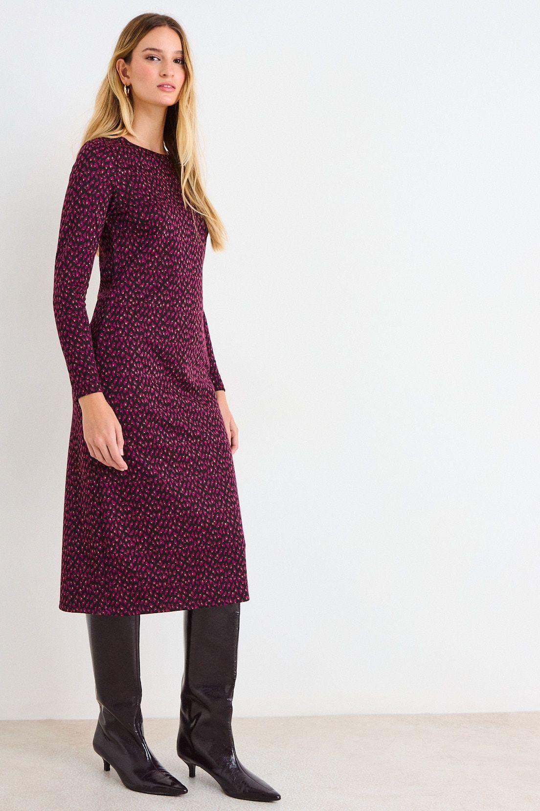 Vestido Largo Con Efecto Tejido Negro Ash 13507226001102-4