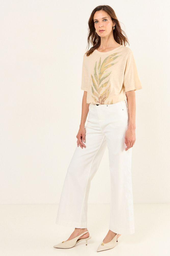 Polera Estampada Beige Ma Griffe 14604225082106-3