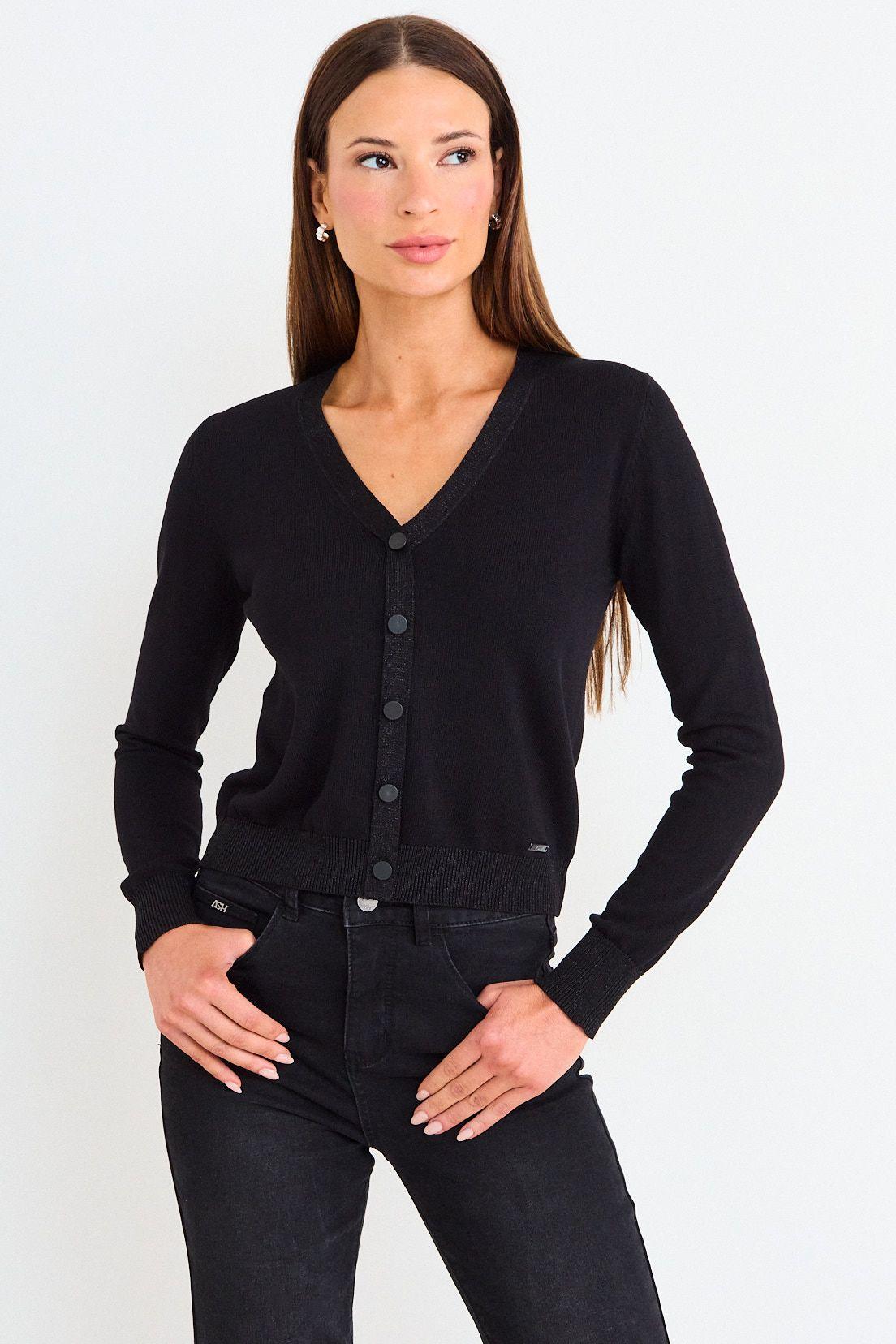 Chaleco Polera Tejida Negro Ash 18207126055102-1