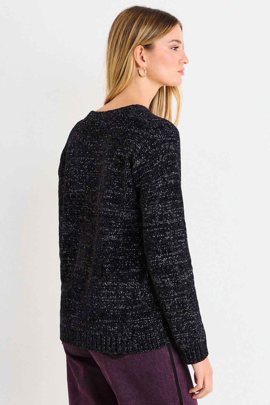 Chaleco Liso Con Lurex Negro Ash 18007226003102-2