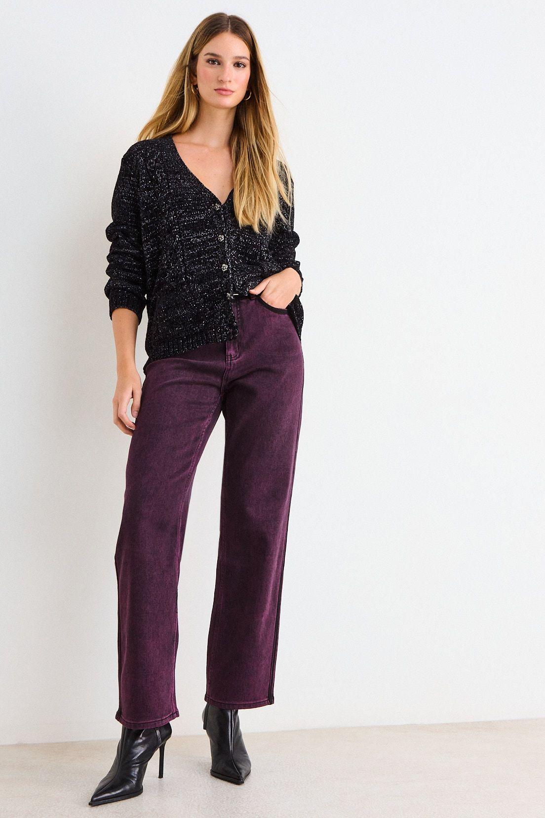 Chaleco Liso Con Lurex Negro Ash 18007226003102-3