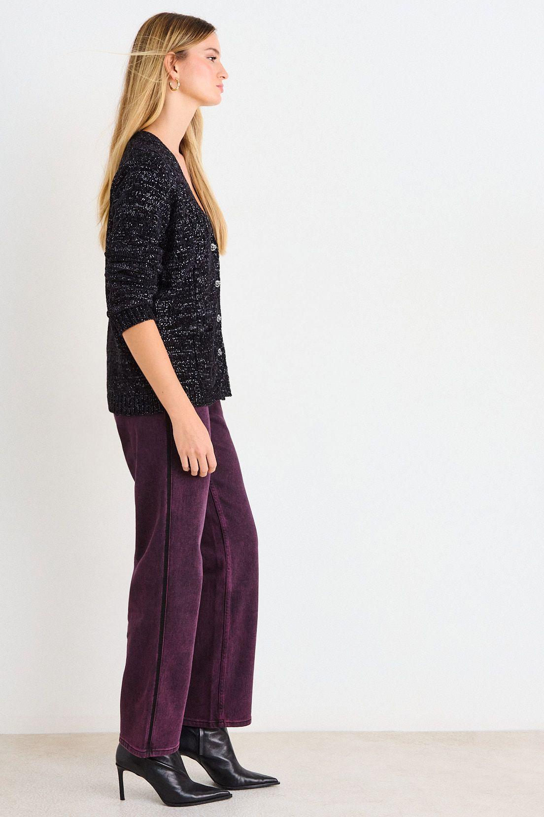 Chaleco Liso Con Lurex Negro Ash 18007226003102-4