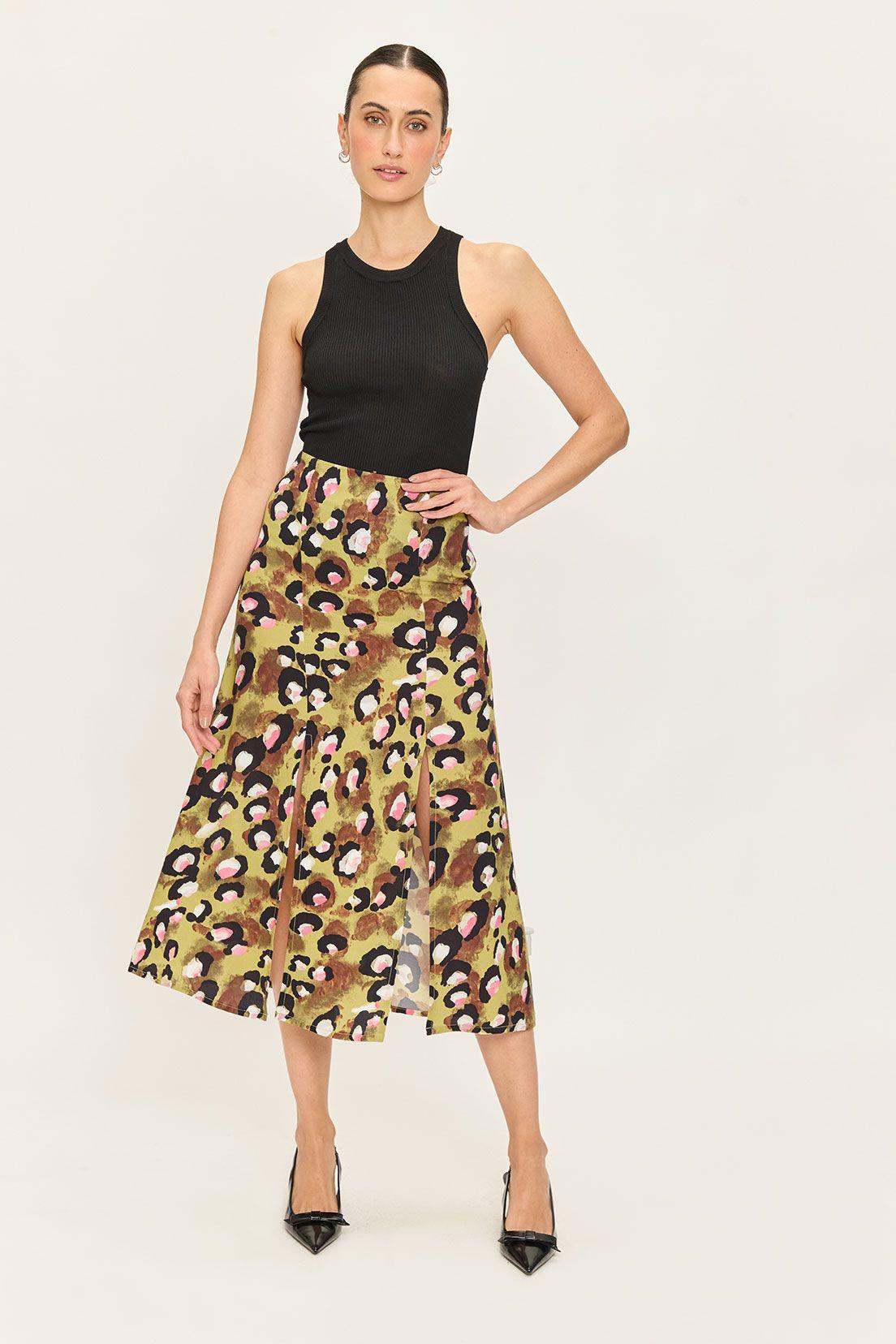 Falda Larga Fantasia Verde Ash 12404224001107-0