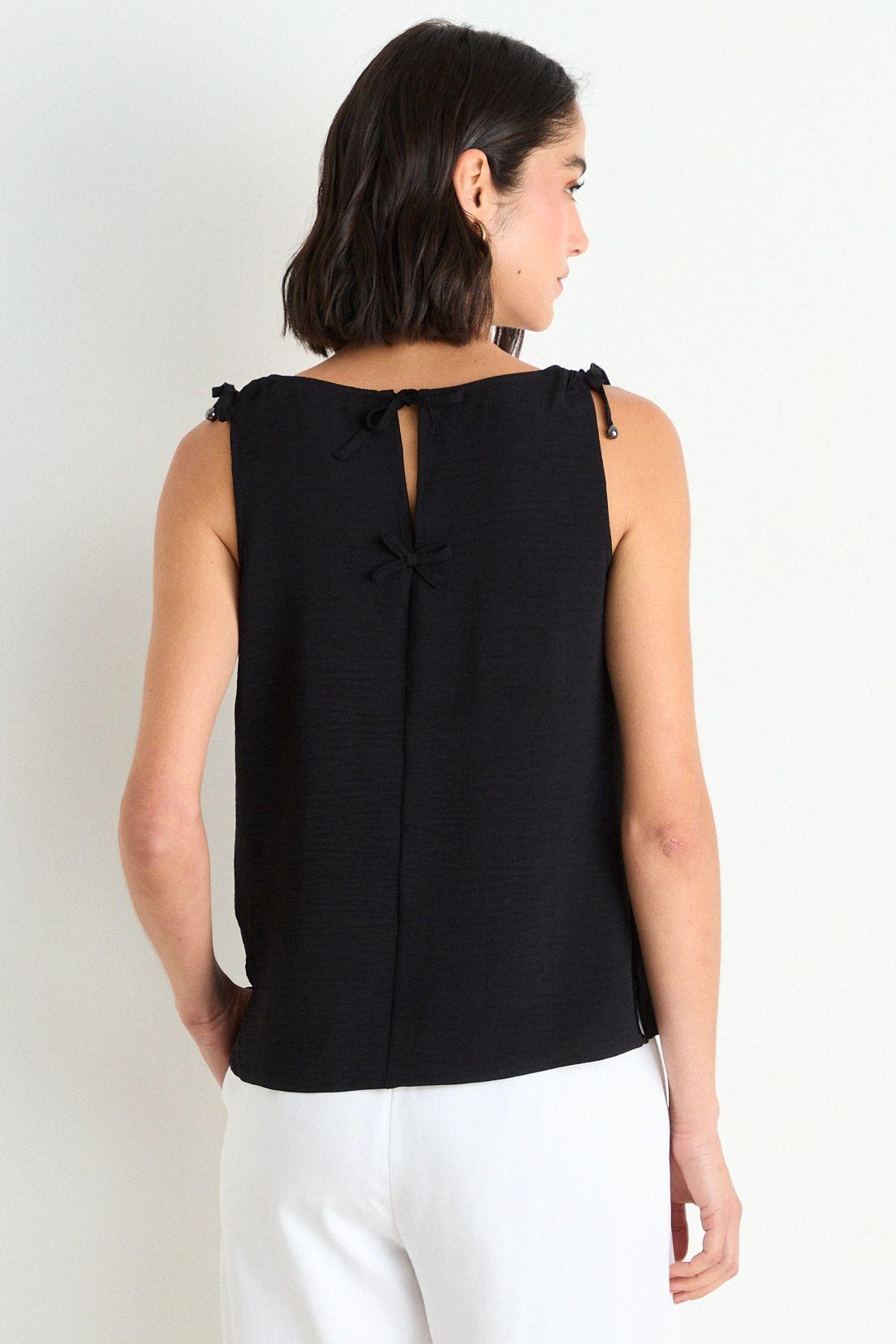 Blusa Lisa Sin Mangas Negro Ash 14007126051102-2