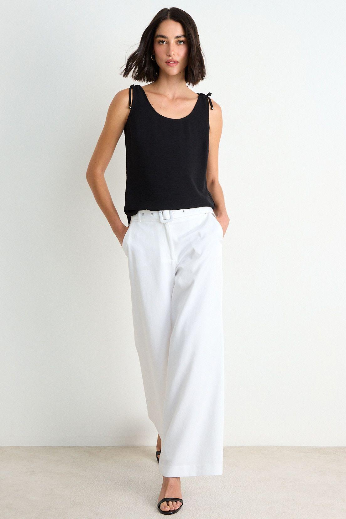 Blusa Lisa Sin Mangas Negro Ash 14007126051102-4