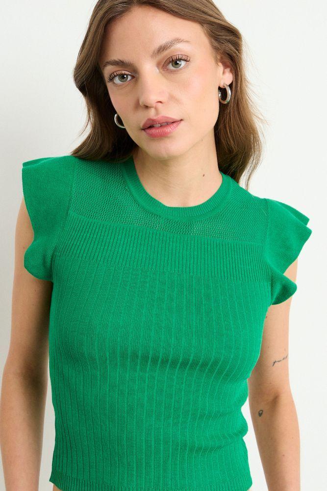 Polera Tejida Verde Oliva iO 18104225020107-1