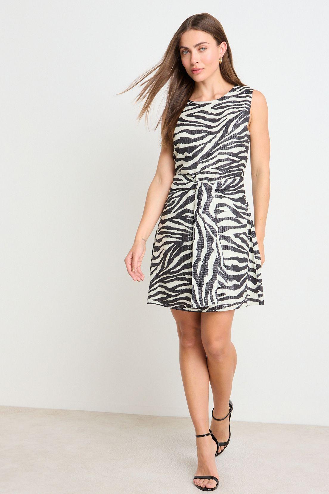 Vestido Corto Animal Print Negro Ash 13107225054102-3